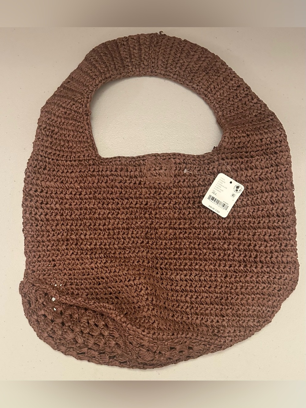 Free People Woven Crochet Tote - Brown
